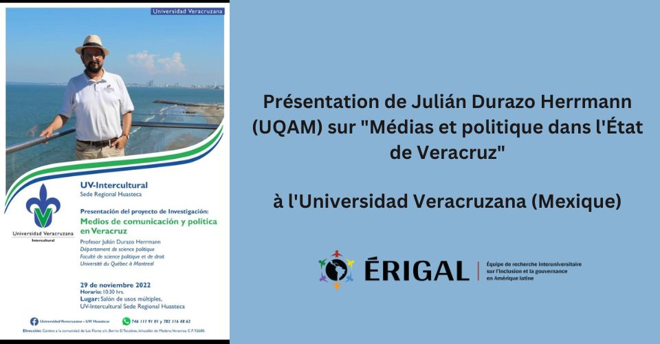 Julián Durazo Herrmann présente son projet de recherche au Campus Huasteca de la Universidad Veracruzana Intercultural, dans la ville d’Ixhuatlán de Madero.
